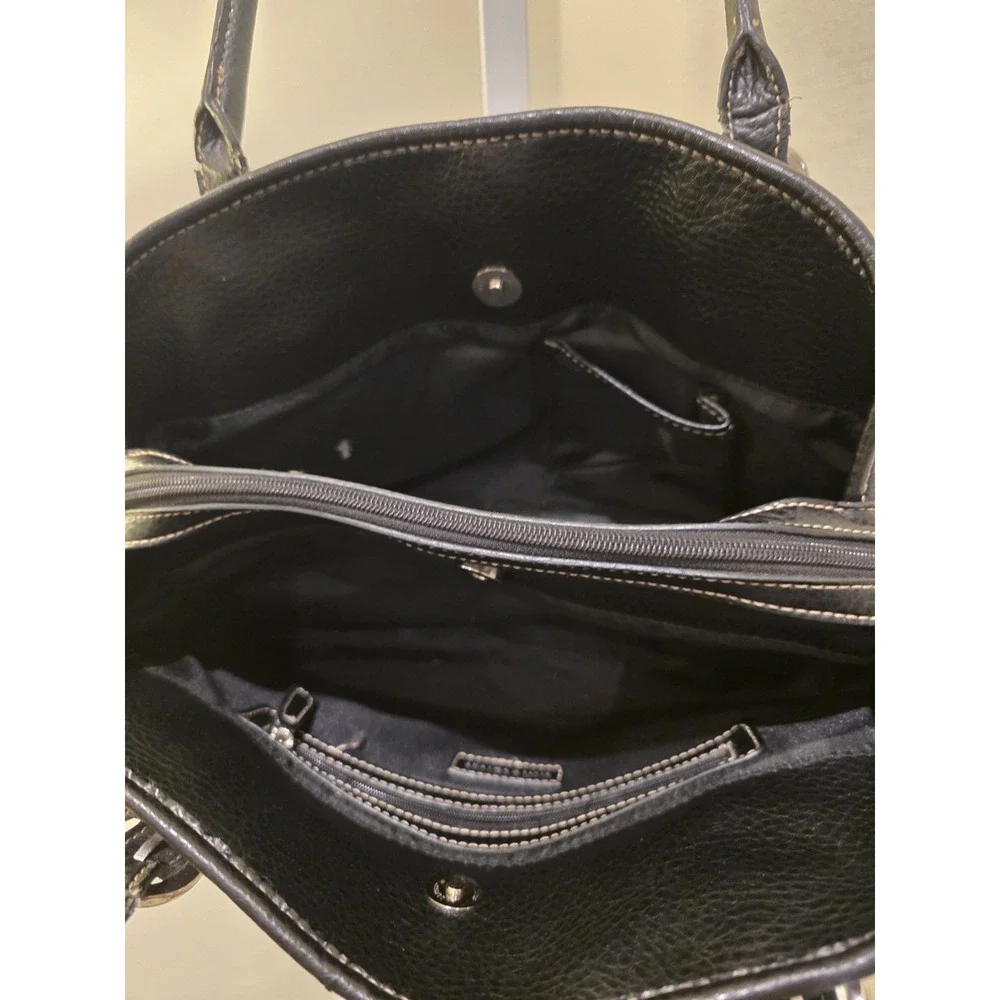 Croft‎ & Barrel Black Shoulder Bag Faux Leather Purse Y2K Style Preppy
